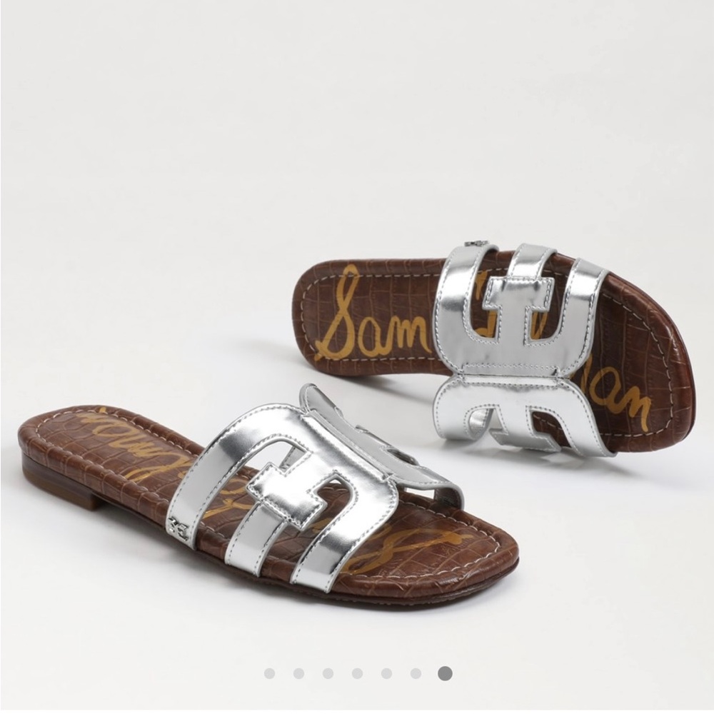 Sam Edelman Bay Slide- Soft Silver Metallic Sandals